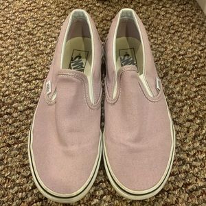 Light lavender slip on vans